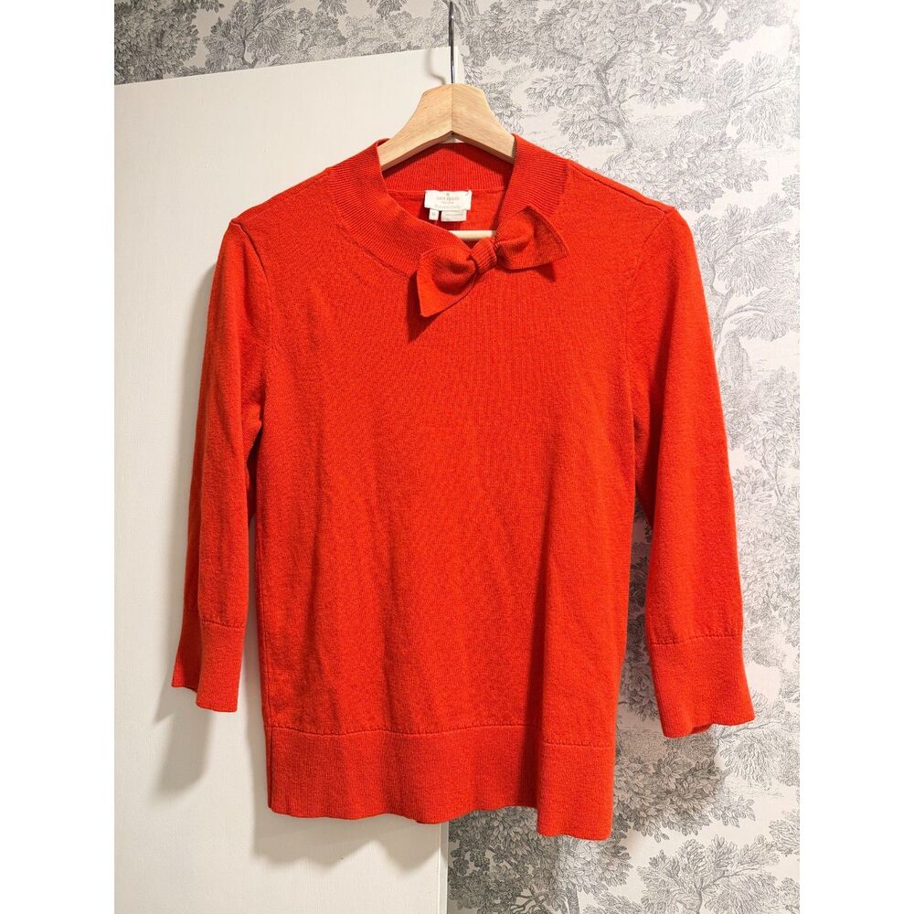 Kate Spade New York Wool Cashmere Bow Neck Sweater- Size Medium